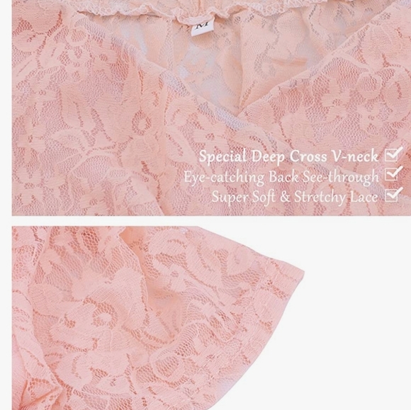 JustVH Women's Off Shoulder Short Sleeve V Neck Lace Maternity Gown Maxi - Picture 4 of 5